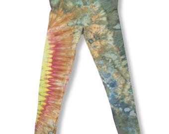 XL Solar Flare Ice Dye Dancing Robin Tie Dye Yoga Pants