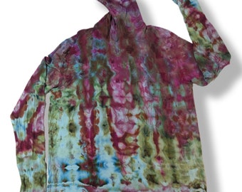 2X Vertical Glitch Bamboo Tie Dye Outdoor Sun Shirt