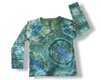 Age 6-7 Long Sleeve Geode Kid's Tie Dye Shirt