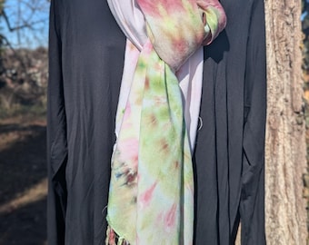 Watercolor Spiral Tie Dye Scarf/Shawl