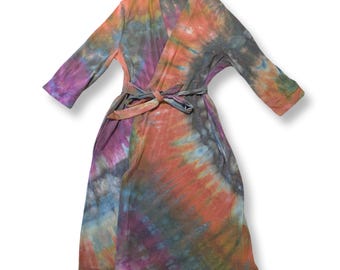Large Spiral Tie Dye Robe