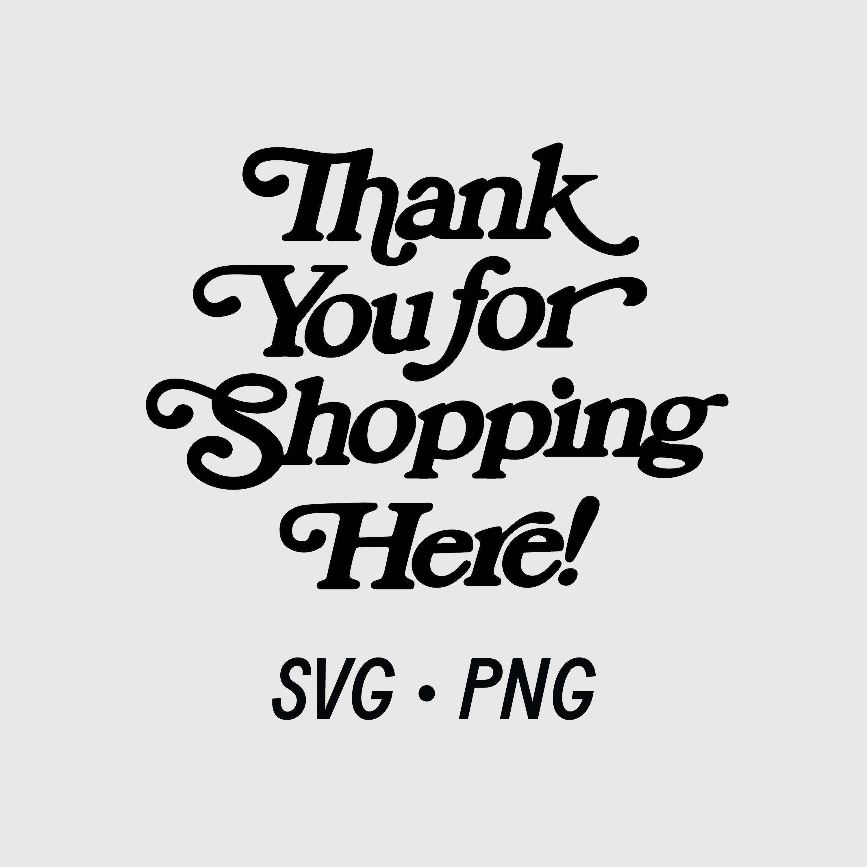Thank You for Shopping With Us Cards - Etsy