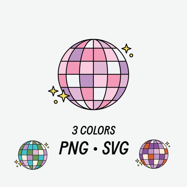 Disco Ball PNG SVG, Cosmic Disco Space Discoball | Designs Downloads, Png Clipart, Shirt Design, 70s 60s Groovy Space Cowgirl  Bachelorette