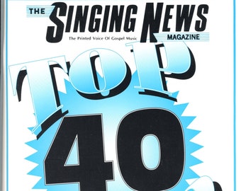 The Singing News Magazine: Top 40 1992 songbook, sheet music, 112 pages, 40 gospel songs. Piano, vocals, guitar chords.