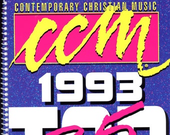 May include: A blue cover with a white and yellow logo that says "CCM" and "1993 TOP 25 SONGBOOK" in white and yellow letters.