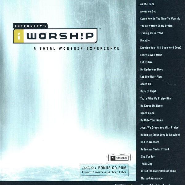 Integrity’s iWorship: A Total Worship Experience Vol 1 songbook, 2002 sheet music, 197 pages. Piano, vocal, guitar chords