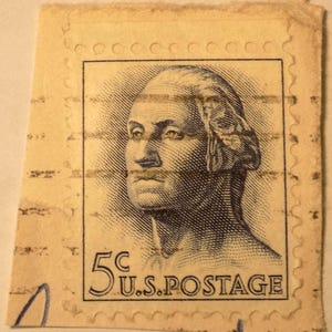 George Washington 5 Cent Stamp - Etsy
