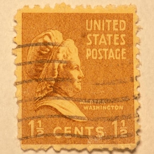 Martha Washington brown 1 1/2c 1938 used US stamp, #805