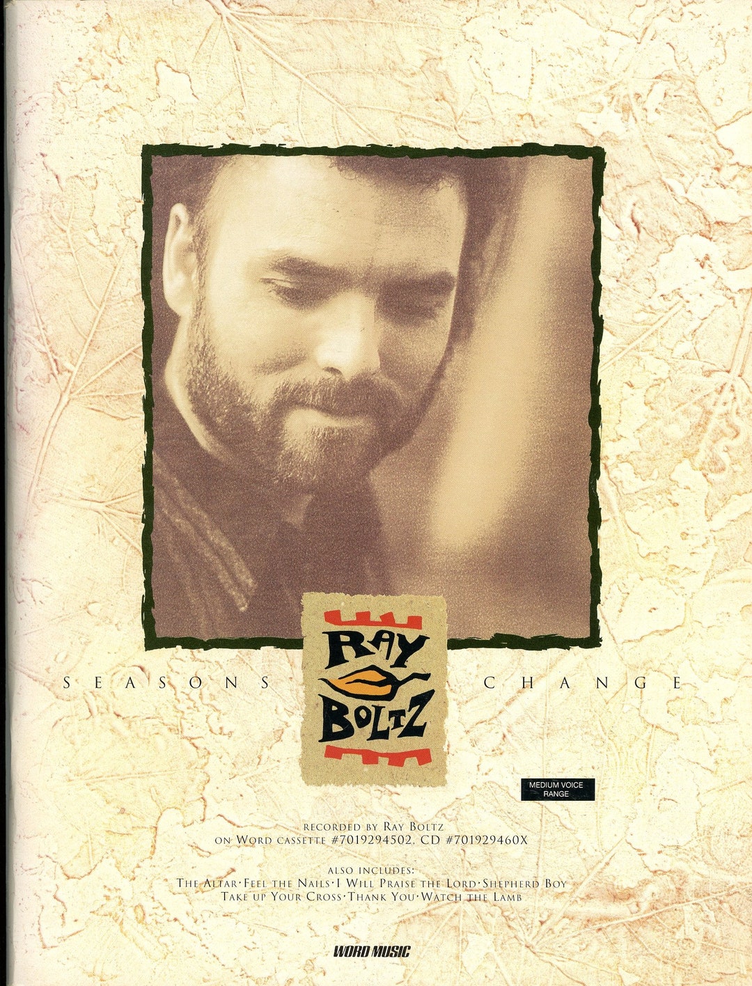 Ray Boltz Seasons Change Songbook 1992 Sheet Music 148 Pages Etsy