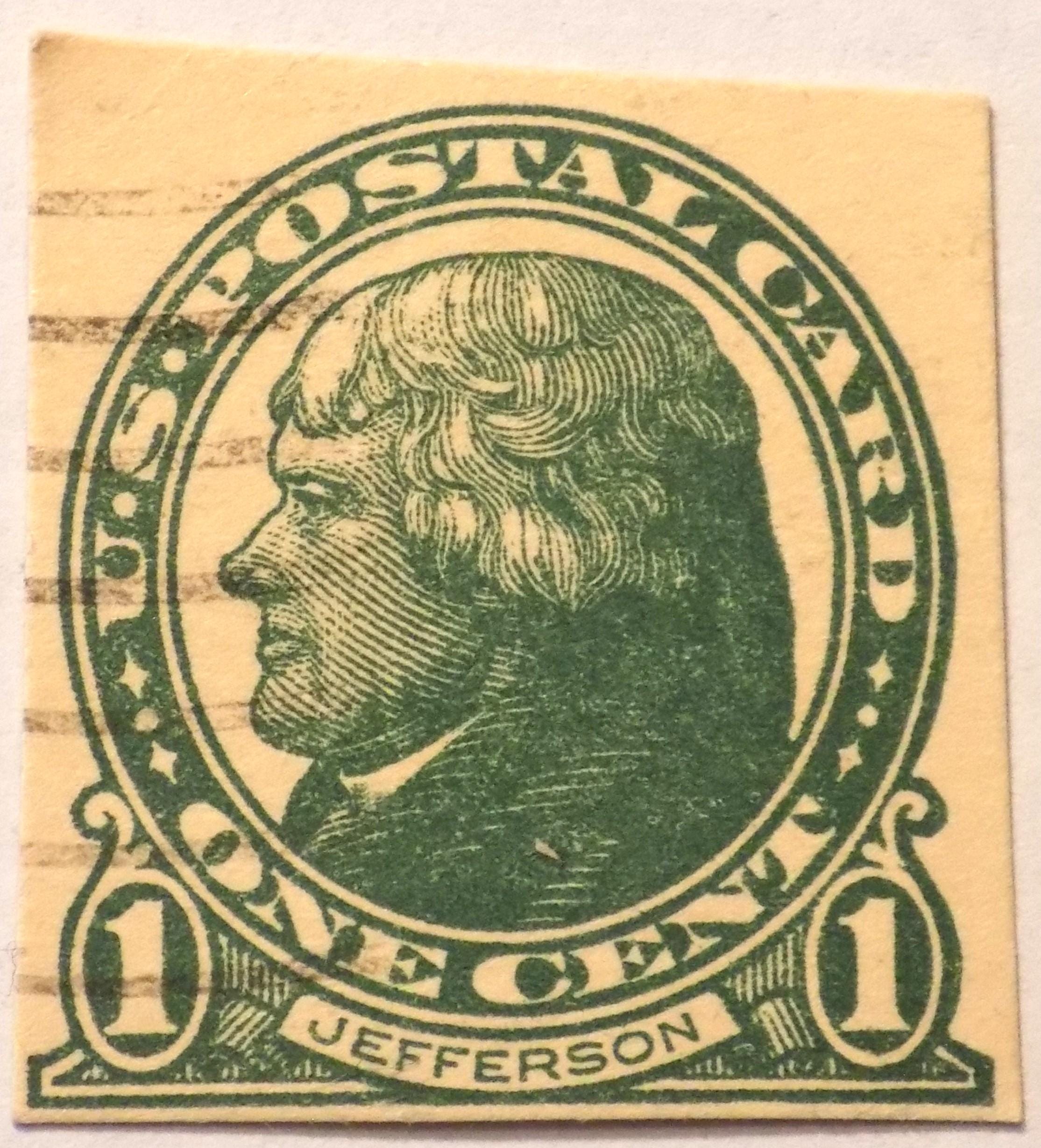 Thomas Jefferson 1 Cent Stamp - Etsy display picture 1