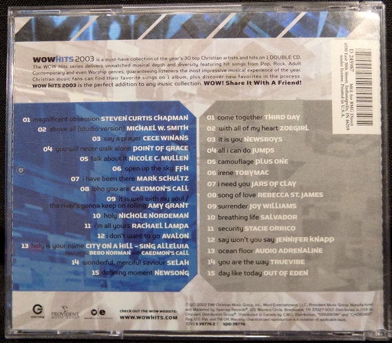 WOW Hits 2003 Songbook: 30 of the Year's Top Christian Artists and