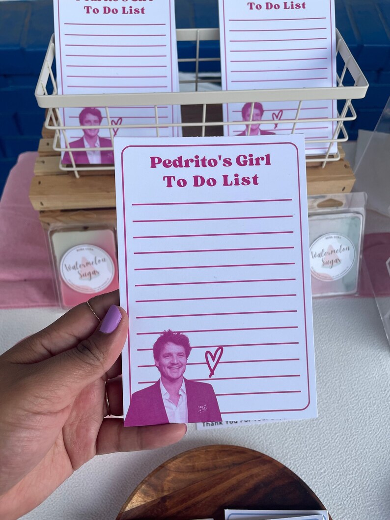 Pedrito's Girl Notepad, Pedro Pascal Notepad, Funny Pedro Gifts, Notepad