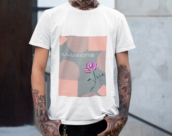 T-Shirt aus Baumwolle, 3D Optische T-Shirt, Optische T-Shirt, Optische T-Shirt, Rave Shirt, Cute Illusion