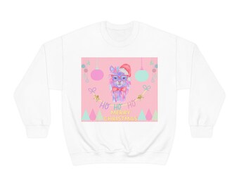 Fa La La Lama Christmas Sweatshirt, Lama Sweatshirt, Pastel Christmas Shirt, Lama Lovers Shirt,  Friend Xmas Gift Idea
