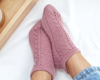 Ankle socks knitting pattern PDF + photos + videos, circular needles or DPNs