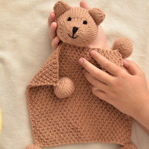 Bear Baby Comforter KNITTING PATTERN on Two Straight Knitting Needles ...