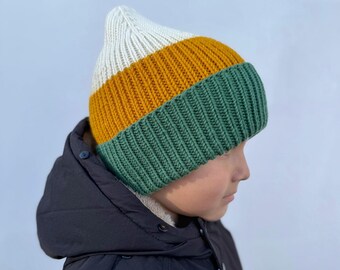 Beanie easy knitting pattern, Single rib hat, ENGLISH