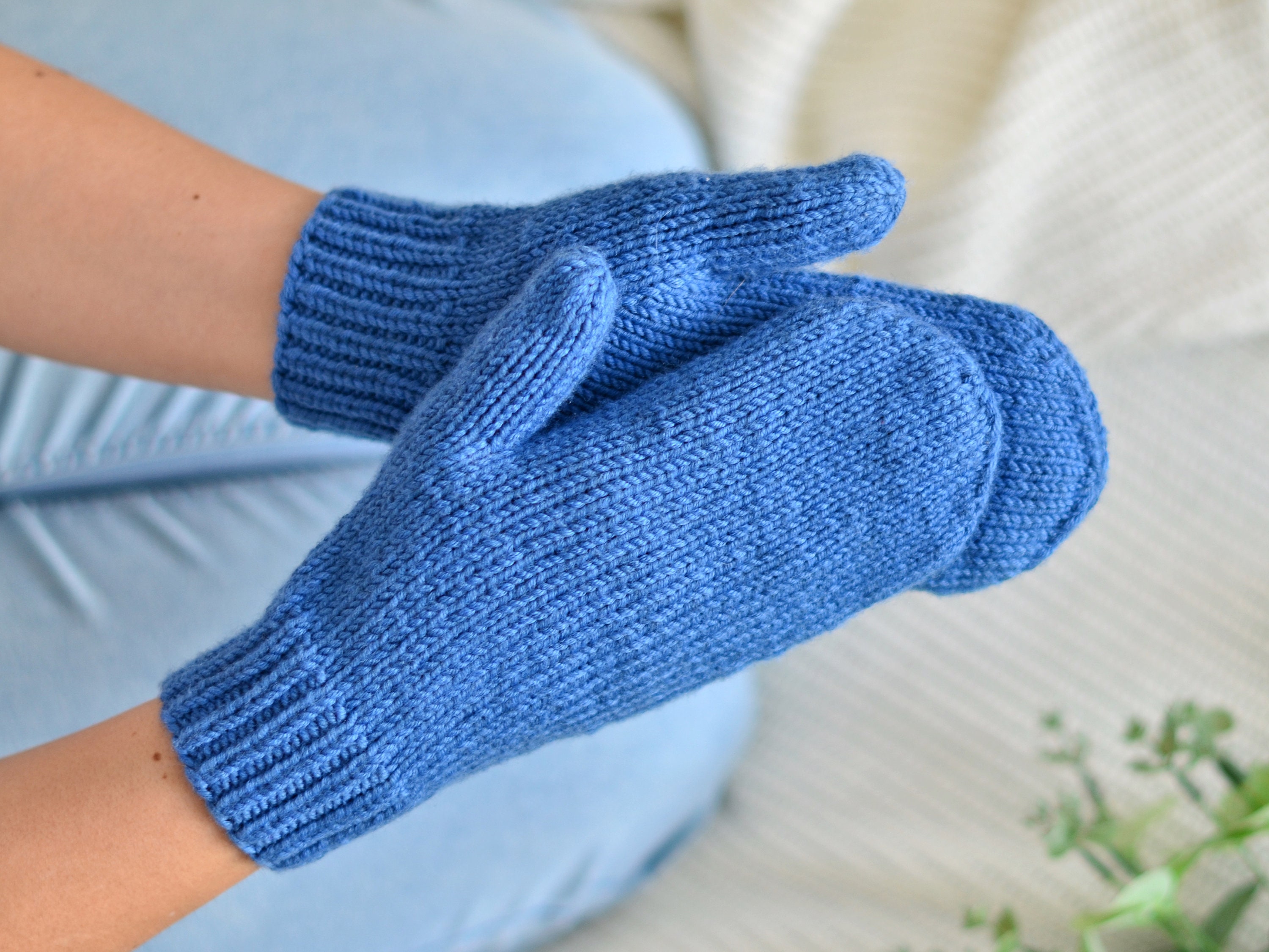 Knitting PATTERN Women Basic Mittens: PDF Instant Download, ENGLISH - Etsy