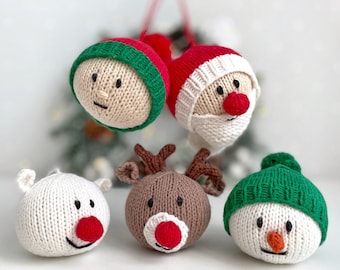 KNITTING PATTERN Christmas baubles for the Christmas tree ornaments