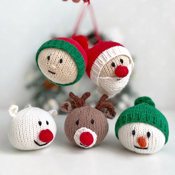 MOTIF DE TRICOT Boules de Noël pour les décorations de sapin de Noël