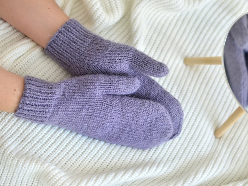 Knitting PATTERN Women Basic Mittens: PDF Instant Download, ENGLISH - Etsy