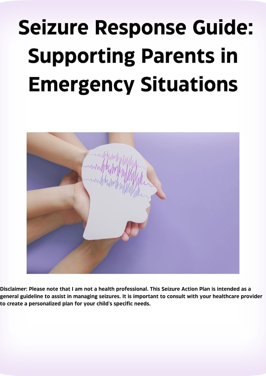 Seizure Action Plan Printable Empower Parents Ensure Safety Etsy