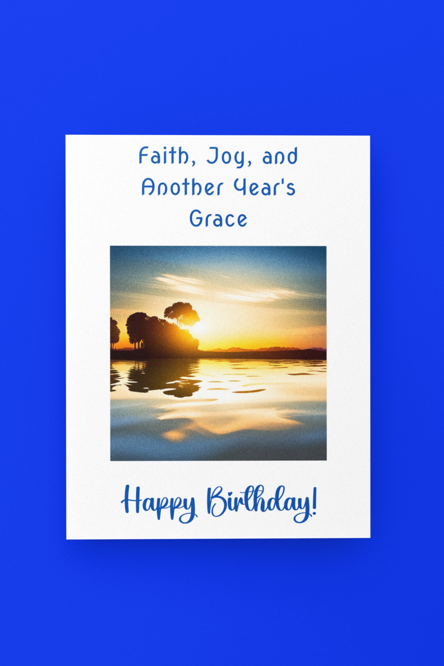 Christian Faith Birthday Card Printable, Birthday Year of Faith and Joy