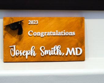 Doctor Graduation Gift Sign Customized For MD Personalized Doctor Gift Custom MD Sign For New Doctor Gift For Doctor Medical Student Gift