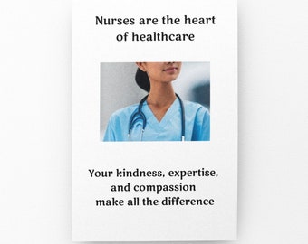 Nurse Week Appreciation Happy Nurse Week Thank You Nurse Heart Of Healthcare Printable Card For Nurse Instant Download Digital Medical Card