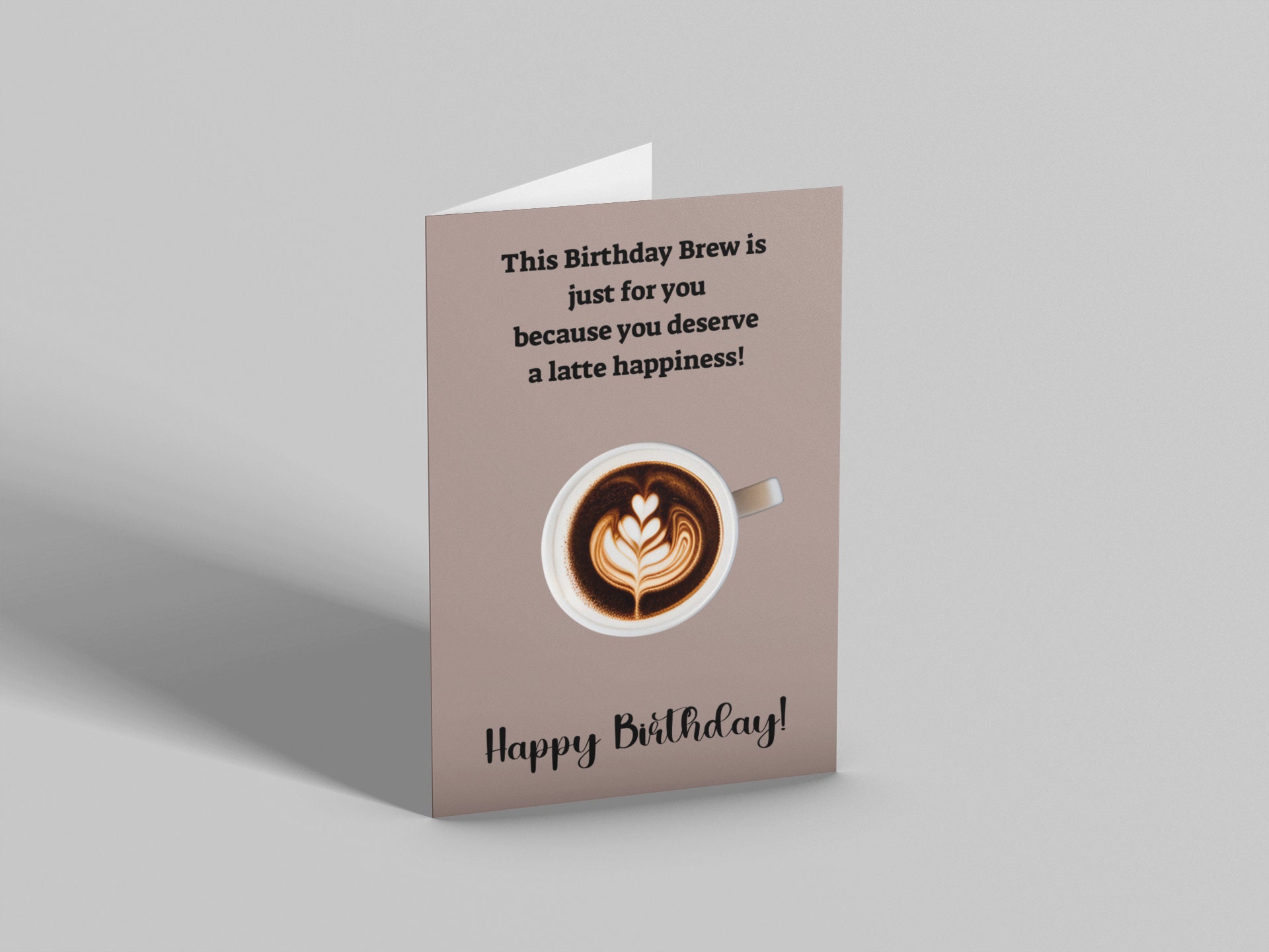 Coffee Card Birthday Printable Coffee Birthday Card Cute Coffee Card ...