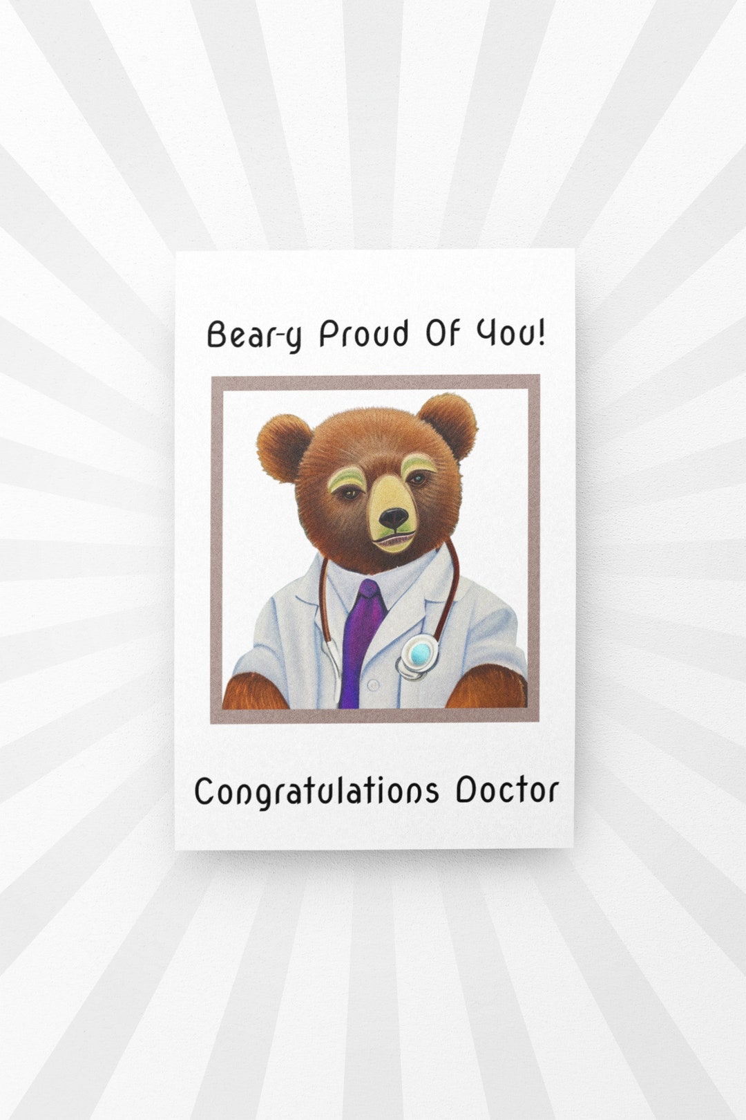 Congratulations Doctor Card Doctor Graduation Card Medical School ...