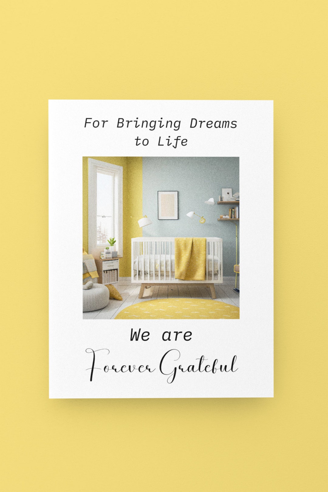 IVF Doctor Thank You Card Printable Thank You for Bringing Dreams to