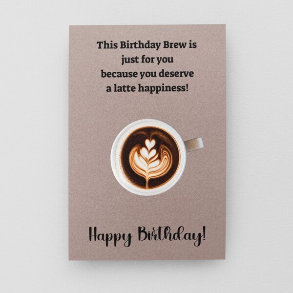 Coffee Birthday Card - Etsy