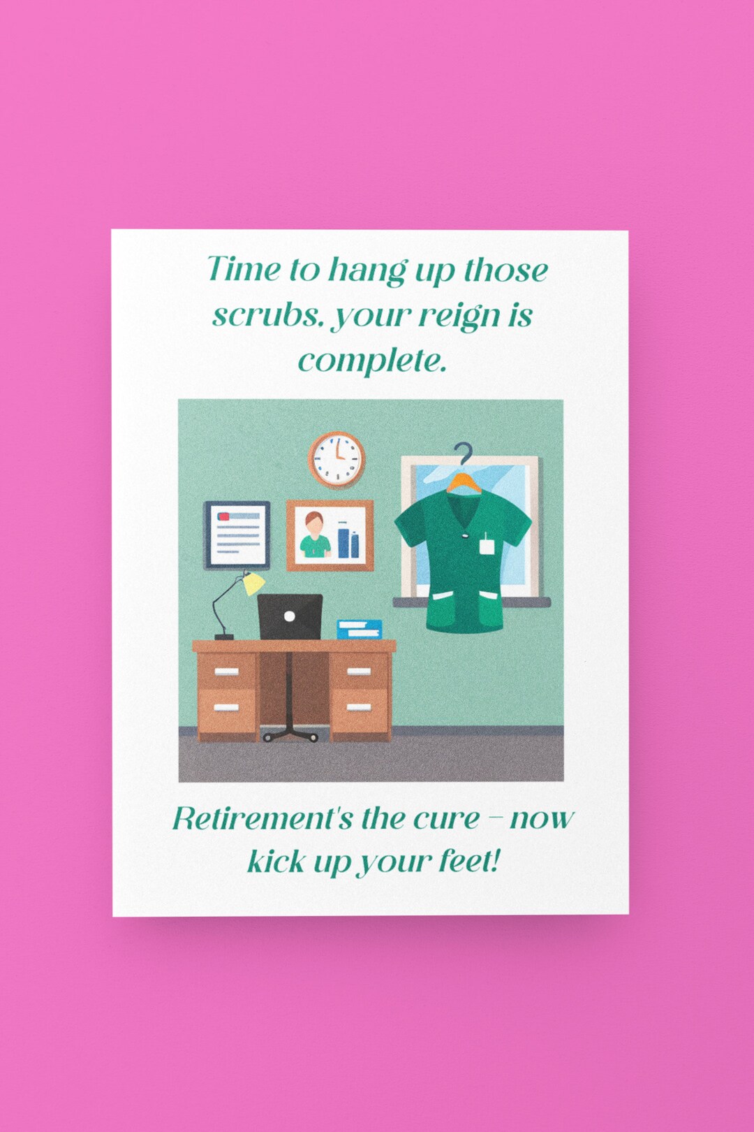 Printable Nurse Retirement Card Relaxation Time for Nurse Leaving Card