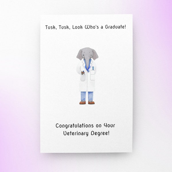 Veterinarian Graduation Card Vet School Graduate Card Congrats Doctor of Veterinary Medicine Vet School Congratulations New DVM Card Vet Doc