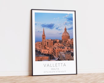 Valletta Malta Poster Print - Malta City Print - Print - Home Decor - Home Trend - Home Accessories - Wall Prints Wall Art Travel