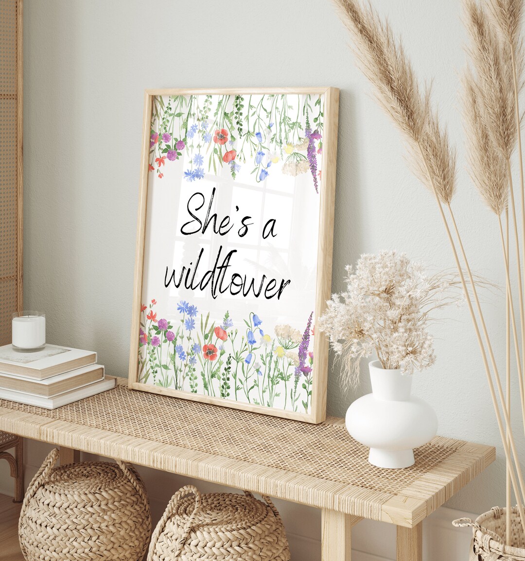 She's A Wildflower Print Girls Wildflower Prints Flower Prints Nursery ...