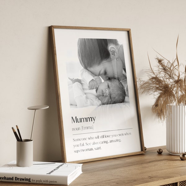 Personalised Mum Gift - Mummy Definition Print Personalised Gift for Mum Gift for Mummy Birthday Gift Photo Gift Mother's Day Gift Christmas