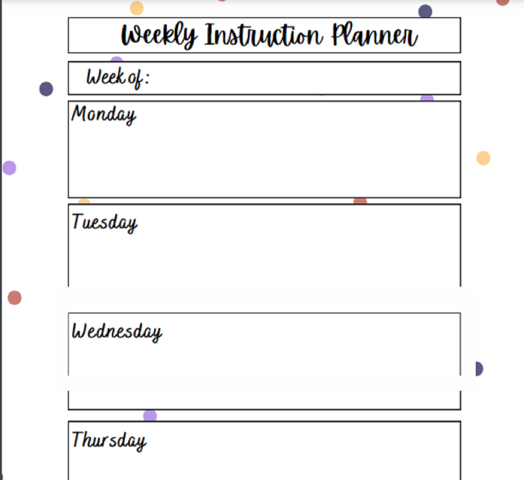 Elementary Special Education Teacher Planner Polka Dot - Etsy