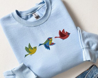 Embroidered Bird Sweatshirt, Bird Nerd Sweatshirt, Bird Watching Sweatshirt, Bird Nerd, Talk Birdie to Me, Bird Mom Sweatshirt, Bird Sweater