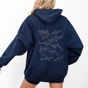 Shark Hoodie, Shark Sweatshirt, Shark Gift, Whale Shark Sweatshirt, Hammerhead Sweatshirt, Bull Shark Sweater, Surfing Hoodie, Vsco Hoodie