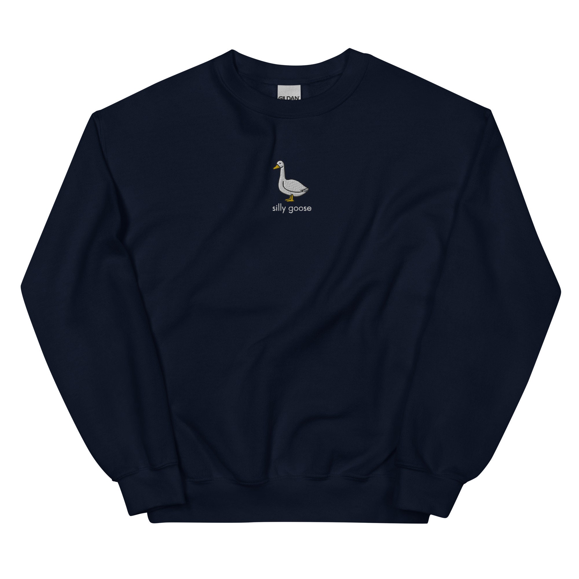 Discover Embroidered Silly Goose Sweatshirt, Silly Goose Sweatshirt, Silly Goose Embroidered Sweatshirt