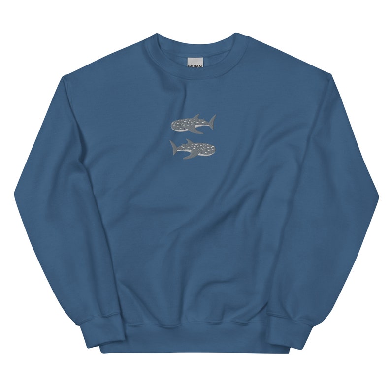 Embroidered Whale Shark Sweatshirt, Whale Shark Shirt, Shark Gifts, Marine Sweatshirt, Shark Sweatshirt, Shark Shirt, Ocean Sweatshirt