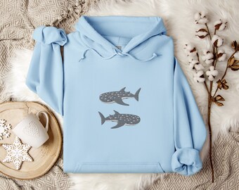 Embroidered Whale Shark Hoodie, Whale Shark Shirt, Shark Gifts, Marine Sweatshirt, Shark Sweatshirt, Shark Shirt, Ocean Sweatshirt, Shark