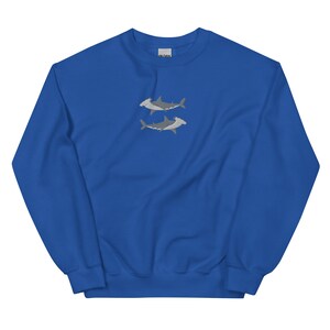 Embroidered Hammerhead Shark Sweatshirt, Shark Sweatshirt, Hammerhead Shark Shirt, Ocean Sweatshirt, Whale Shark Shirt, Shark Lover Gift