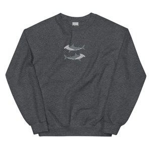 Embroidered Hammerhead Shark Sweatshirt, Shark Sweatshirt, Hammerhead Shark Shirt, Ocean Sweatshirt, Whale Shark Shirt, Shark Lover Gift