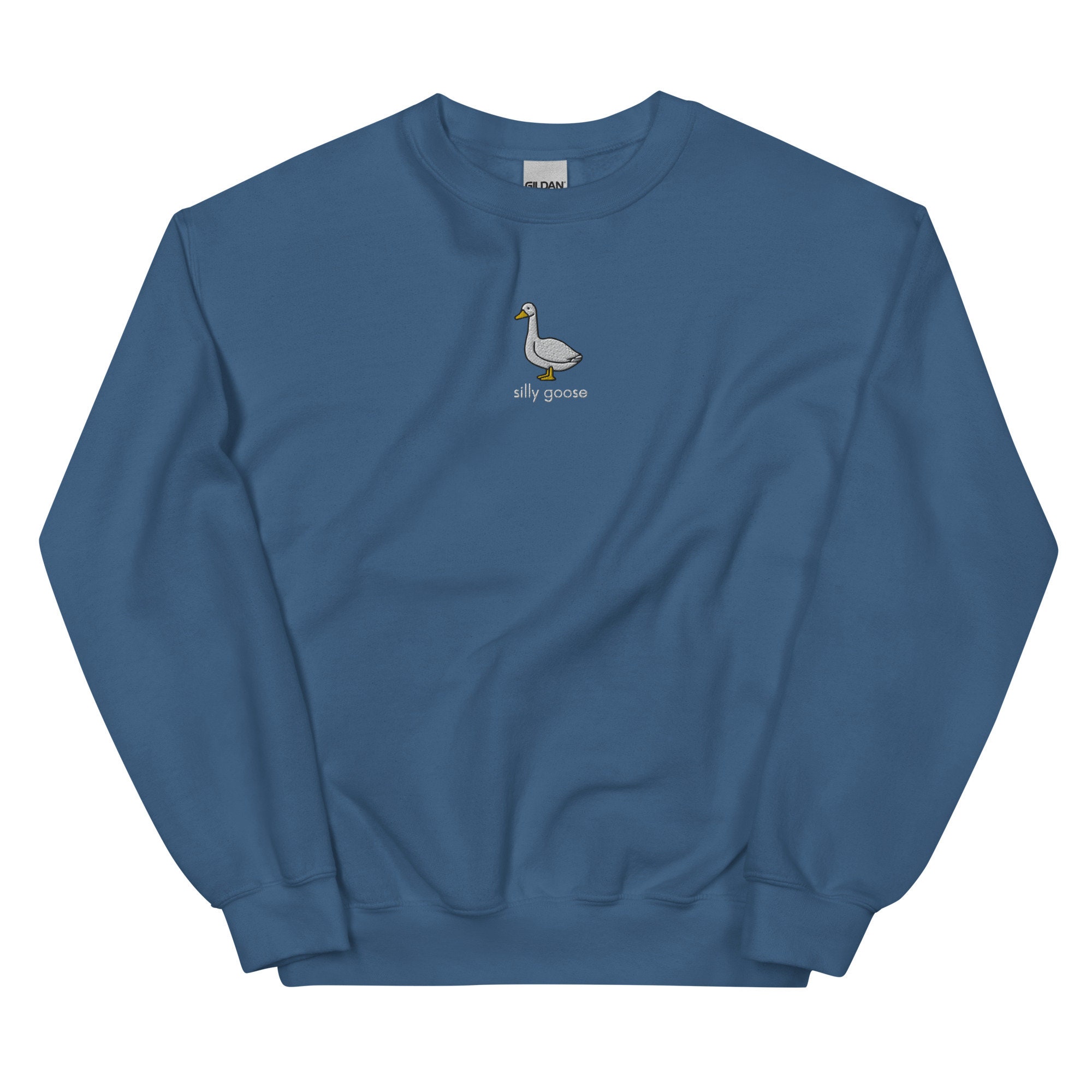 Discover Embroidered Silly Goose Sweatshirt, Silly Goose Sweatshirt, Silly Goose Embroidered Sweatshirt