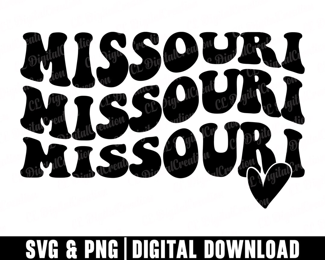 Missouri Svg, Stacked Svg, Heart Svg, US States Svg, America Svg