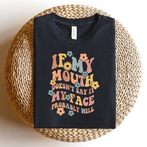 If My Mouth Svg, Retro Font Svg, Téléchargements numériques, Sarcasme Svg, Bad Ass Mom Svg, Sassy Svg, Wavy Flower Text Svg, Cricut, Svg Fichiers coupés