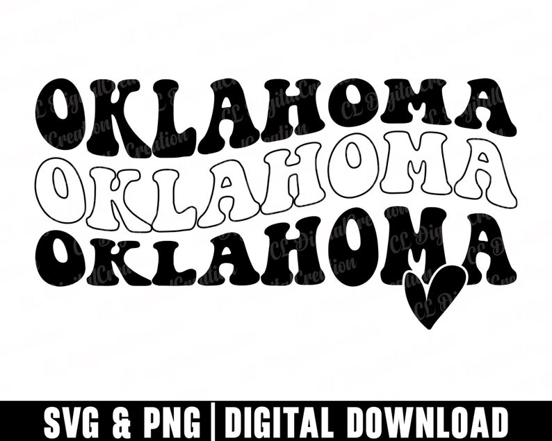 Oklahoma Svg, Stacked Svg, Heart Svg, US States Svg, America Svg